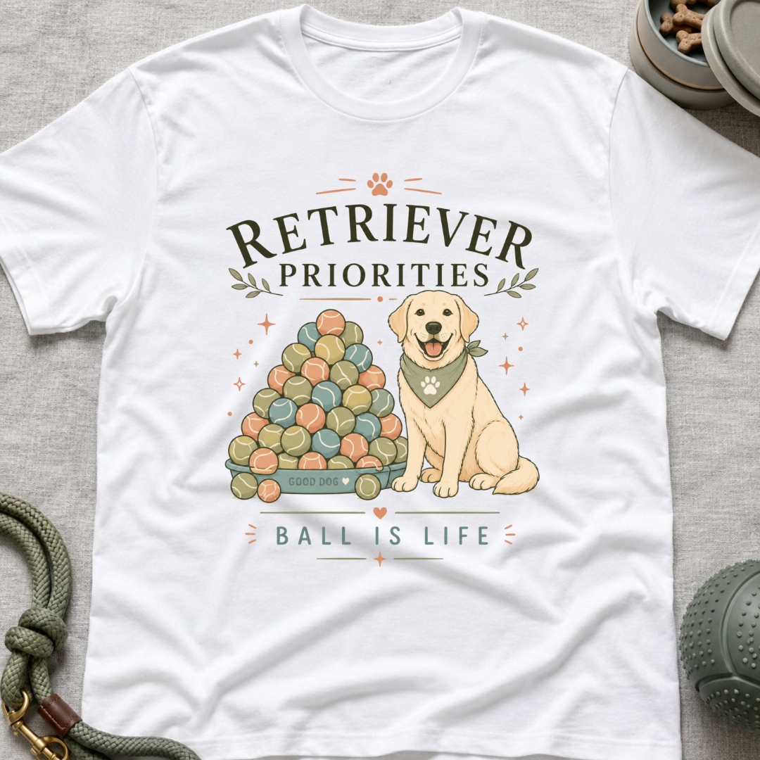 Retriever Priorities Ball is Life T-Shirt