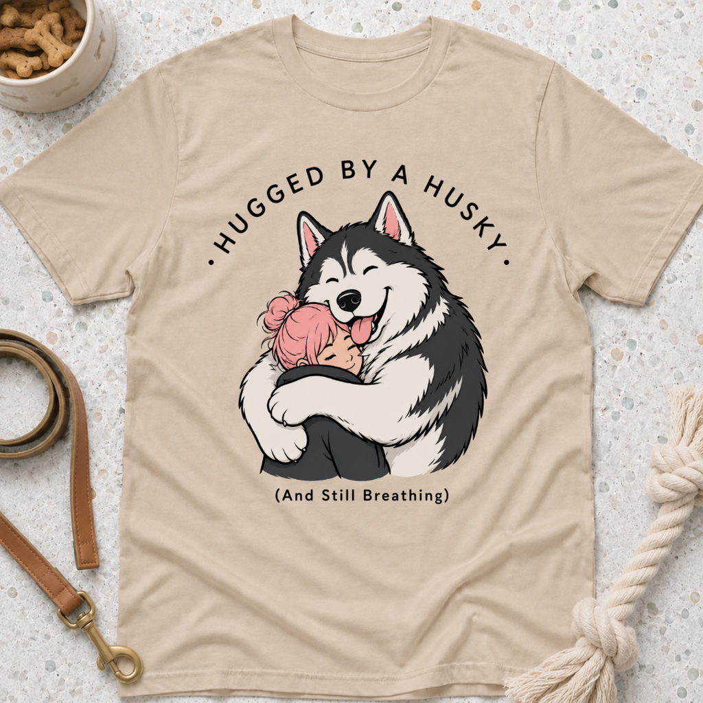 Hugged by a Husky T-Shirt