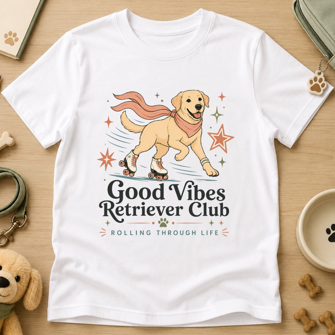 Good Vibes Retriever Club Kids Tee