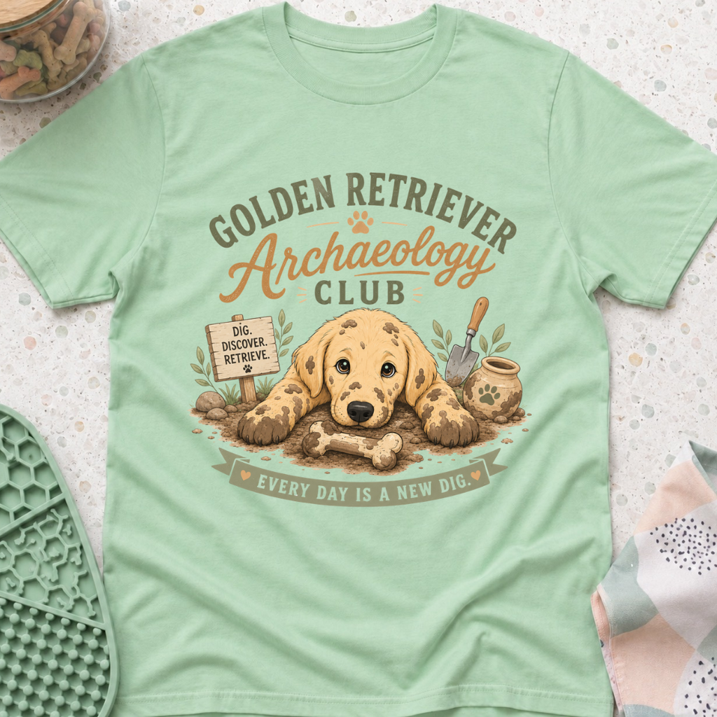 Golden Retriever Archaeology Club T-Shirt