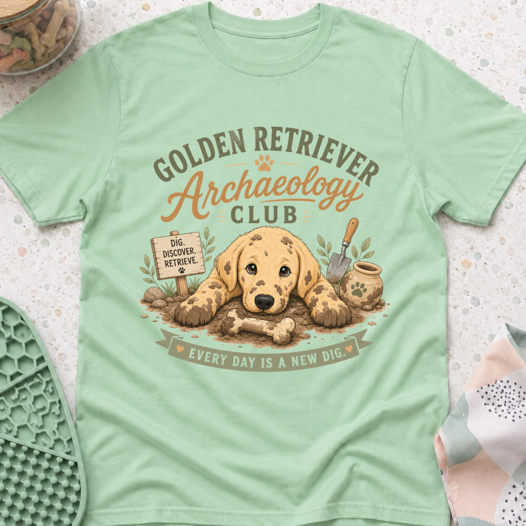 Golden Retriever Archaeology Club T-Shirt