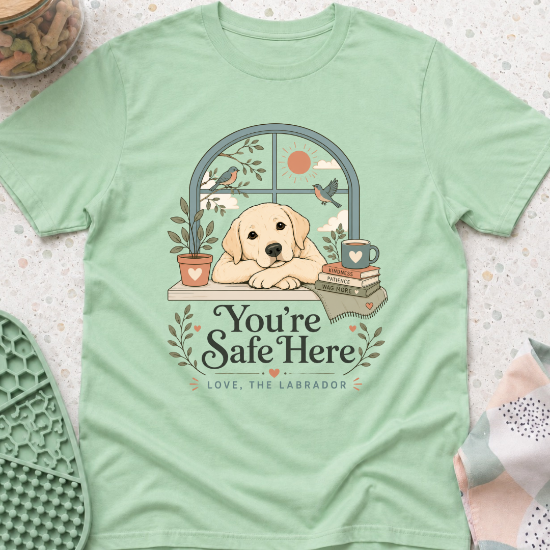 You're Safe Here, Love, Labrador T-Shirt