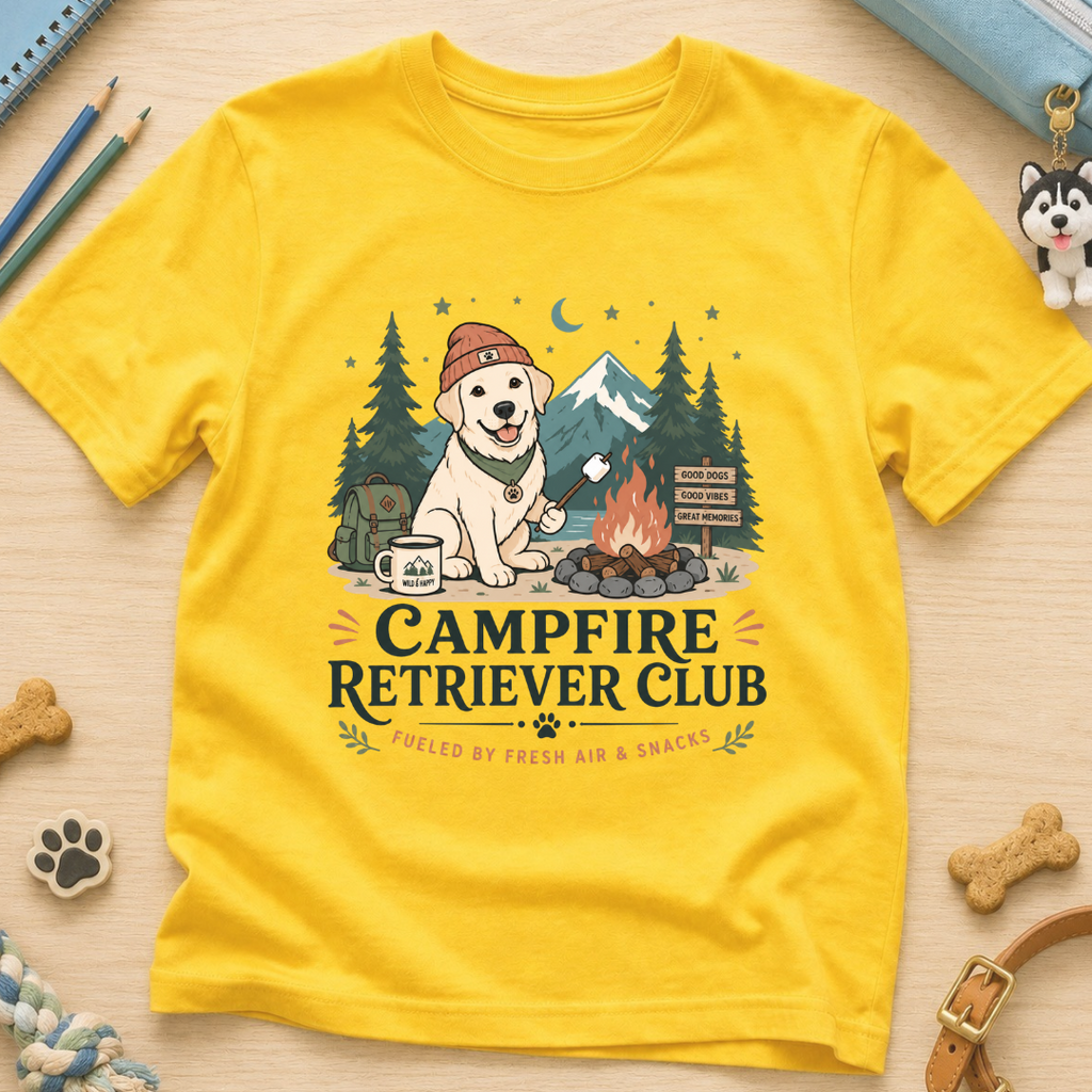Camp Fire Retriever Club Kids Tee