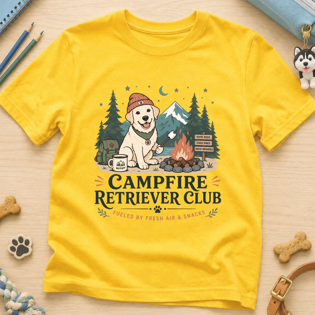 Camp Fire Retriever Club Kids Tee