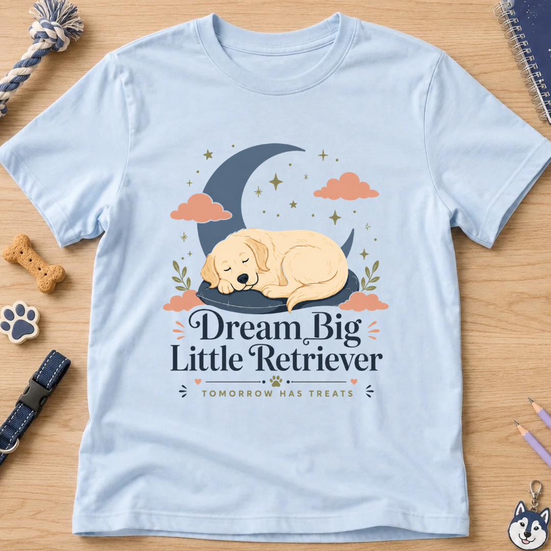 Dream Big Little Retriever Kids Tee
