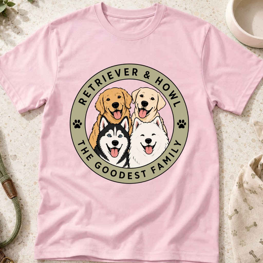 Retriever & Howl The Goodest Family T-Shirt