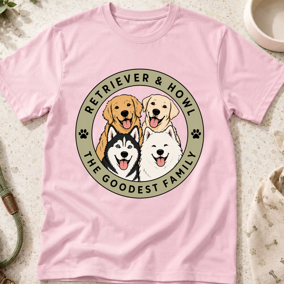 Retriever & Howl The Goodest Family T-Shirt