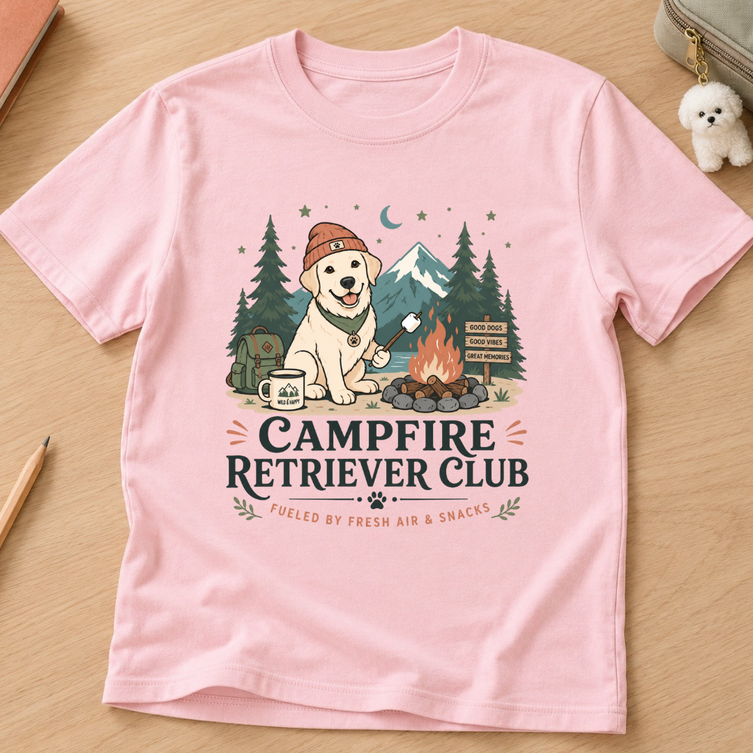 Camp Fire Retriever Club Kids Tee