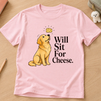Will Sit For Cheese Kids Tee