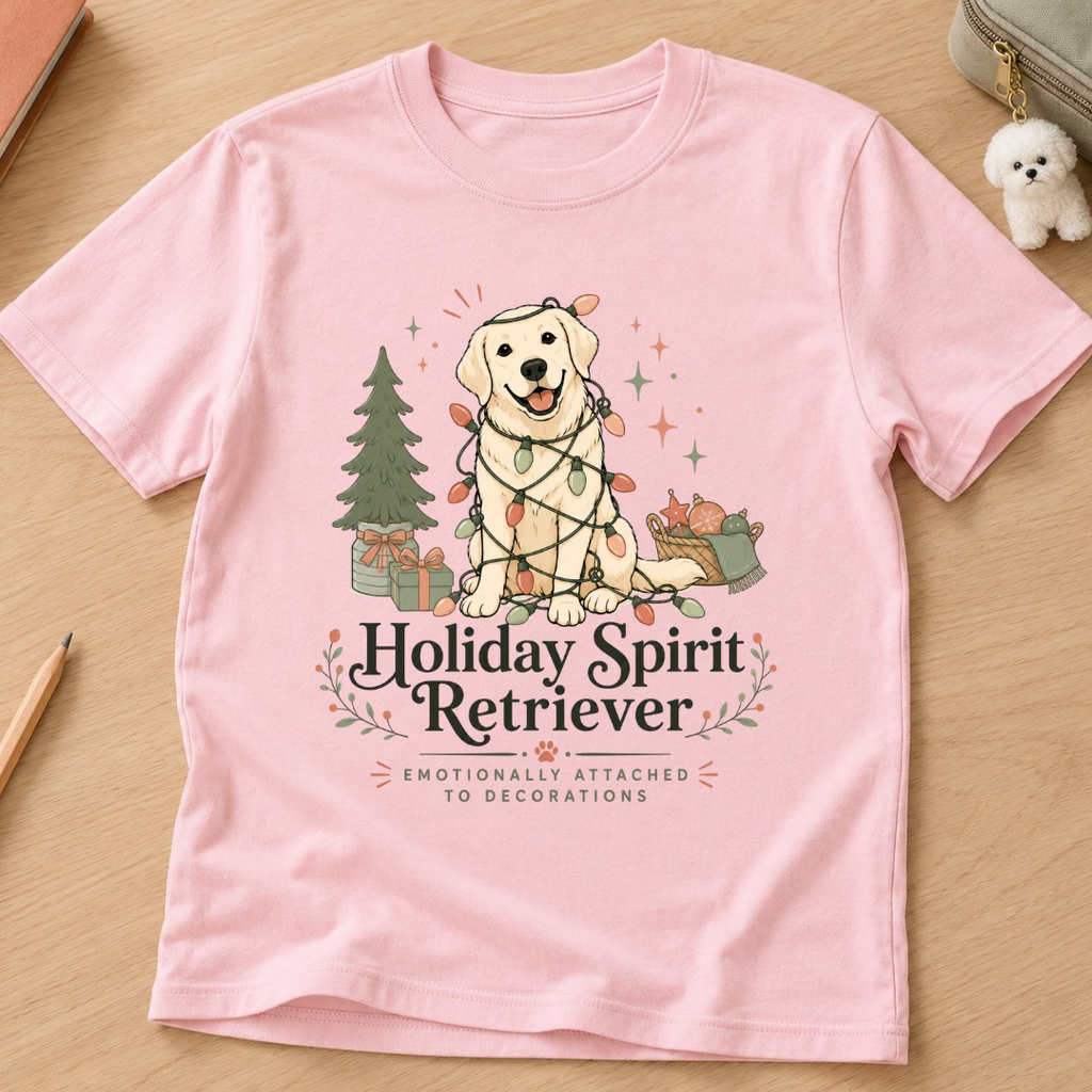 Holiday Spirit Retriever Kids Tee