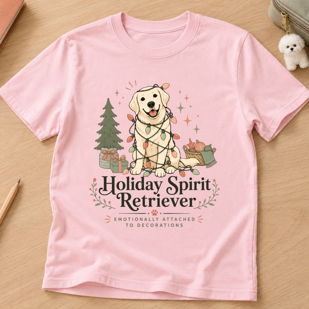 Holiday Spirit Retriever Kids Tee